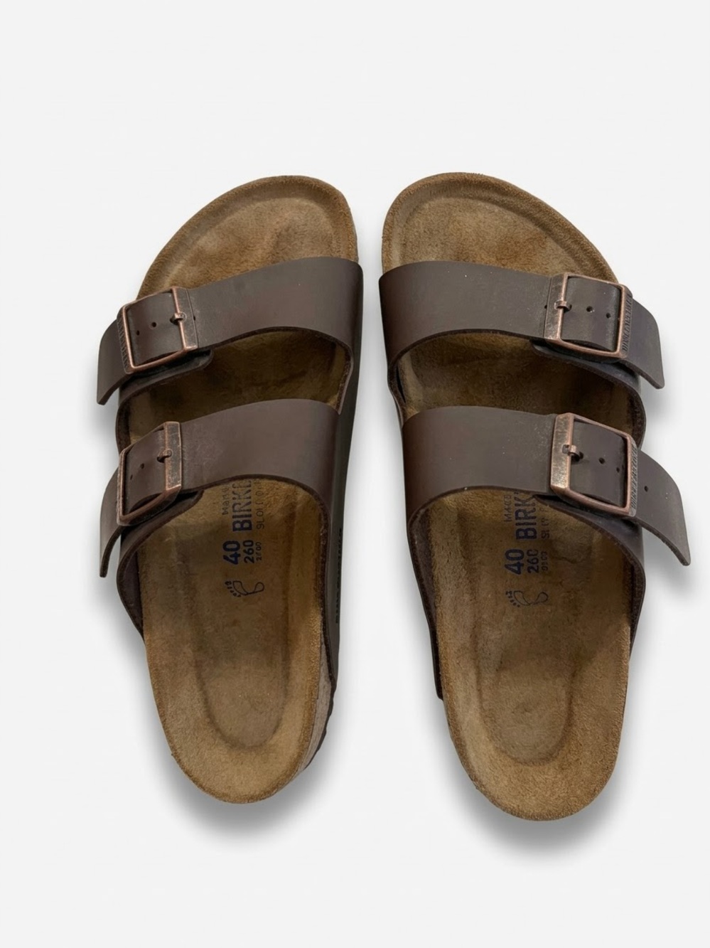 Birkenstock Arizona Soft Footbed Oiled Leather Sandals  Brown EU 40/Men’s 7.5